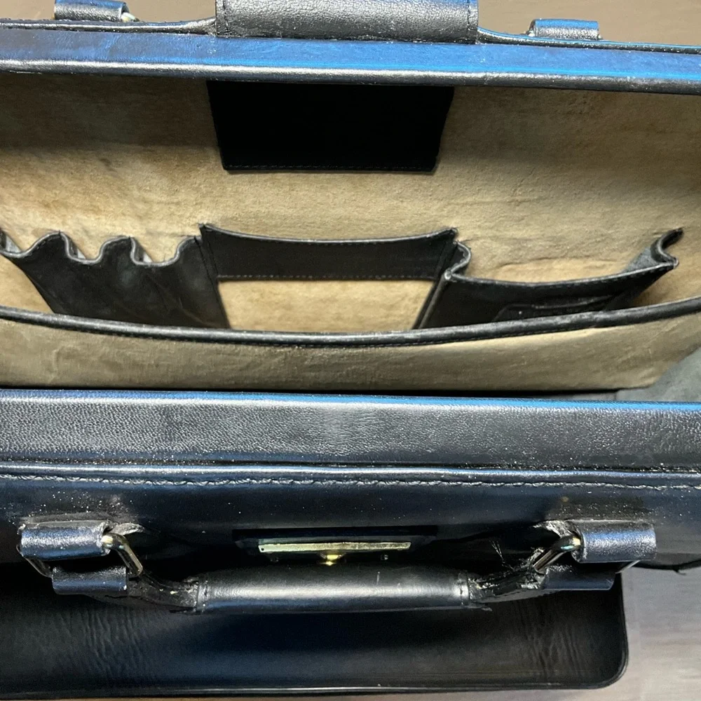 Vintage Coach Dulles 5420 80s USA Black Frame Briefcase Attache Travel Bag